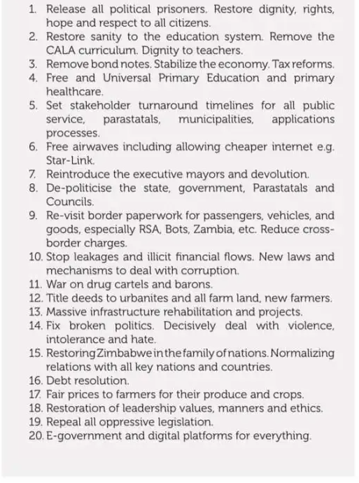 Muno119's tweet photo. The @CCCZimbabwe manifesto lacks substance, offering empty promises. If they can't handle councils, how will they manage a whole country? #CCCFlops #UnrealisticPromises @Eddie_Gore1 @HeraldZimbabwe @JonesMusara @cohsunshinecity https://t.co/O6wFXQvxjh