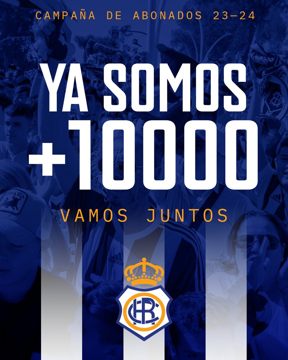 recreoficial's tweet photo. 🎉🎉 ¡VAMOS A POR MÁS! 🎉🎉

Acabamos de superar una cifra muy redonda 😉

🔵 Abonados: 1️⃣0️⃣0️⃣0️⃣5️⃣
⚪ Nuevas altas: 2️⃣2️⃣3️⃣6️⃣

 #𝙑𝙖𝙢𝙤𝙨𝙅𝙪𝙣𝙩𝙤𝙨 #𝙑𝙖𝙢𝙤𝙨𝙍𝙚𝙘𝙧𝙚 https://t.co/HAPBtguwq2