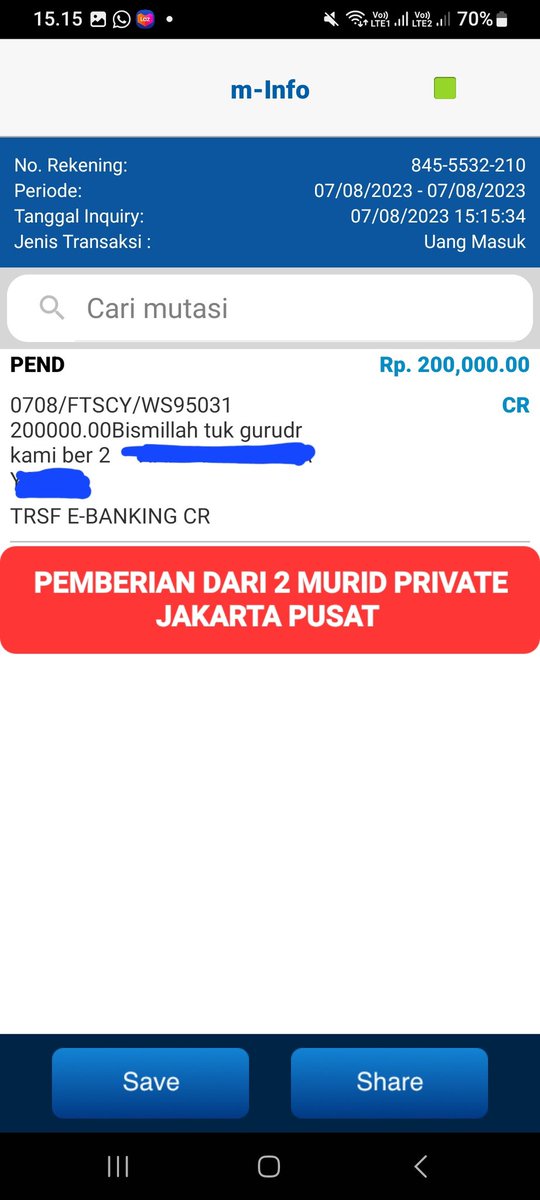 DatukMaharaja's tweet photo. Bismillah..
PEMBERIAN DARI MURID DATUK MAHARAJA
DOA TERBAIK GURU SELALU ADA
KASIH SAYANG GURU SELALU ADA
BANTUAN GHAIB DAN BANTUAN NYATA GURU SELALU ADA
UNTUK ANAK2 MURID BAIK BUDI ADAB HATI...AAMIIN
#rezeki #guru #dari #murid #pemberian https://t.co/CNHS1hnwfq