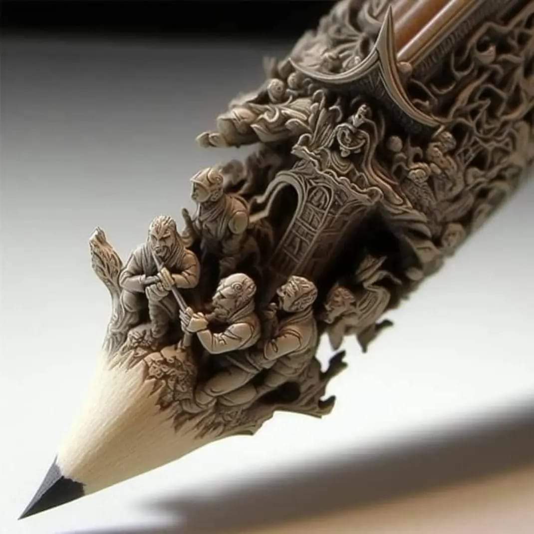 nevbaharreyhan's tweet photo. Kalem'in ucundan çıkan sanat, minyatür. Görsel bir şölen.
#Midjour kalem heykel sanatı. https://t.co/nwbDcndIe9