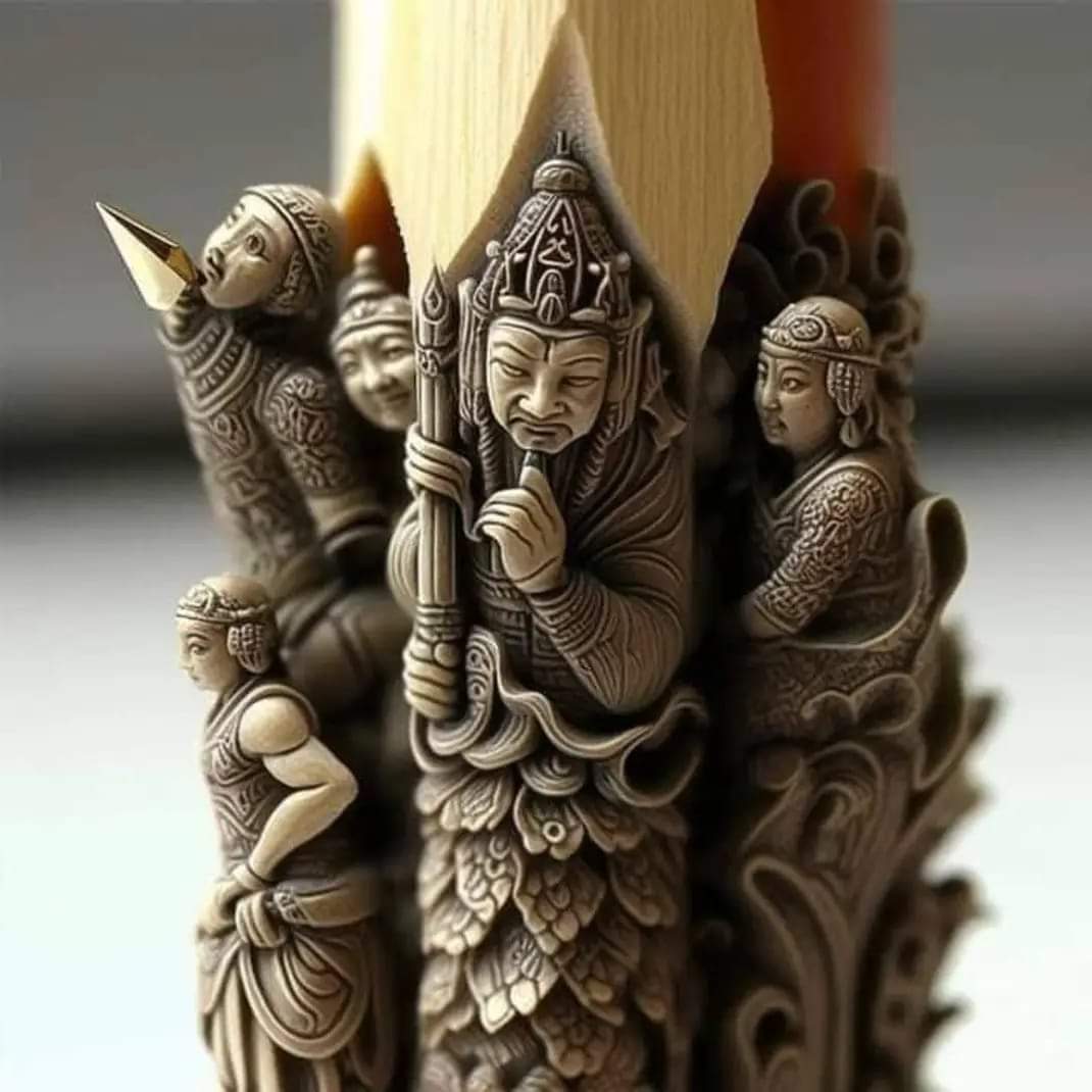 nevbaharreyhan's tweet photo. Kalem'in ucundan çıkan sanat, minyatür. Görsel bir şölen.
#Midjour kalem heykel sanatı. https://t.co/nwbDcndIe9