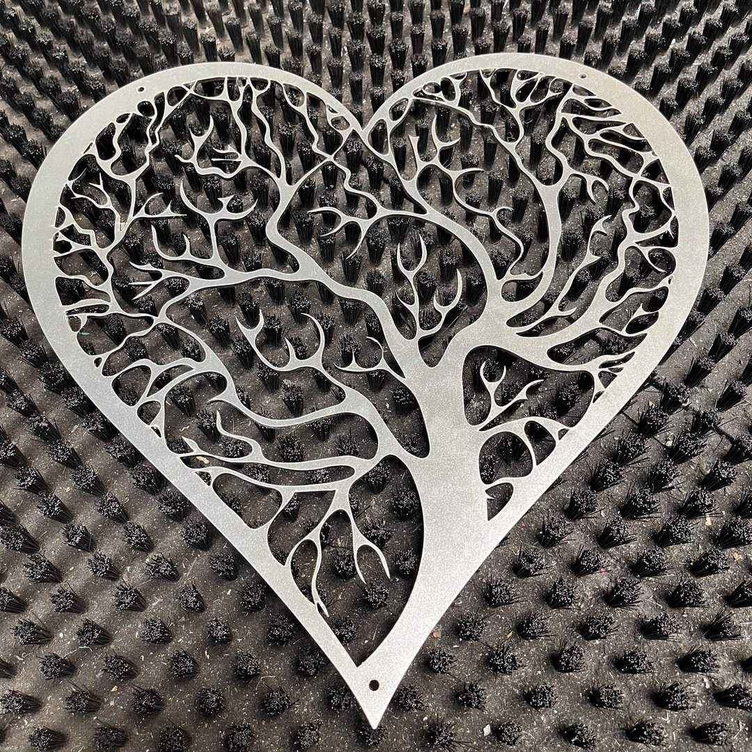 This is the work of our incredible plasma laser cutting machine. 

Cutting from 0.9mm thick steel to 15mm thick steel, we really can do it all! 

From cutting bulk amounts of bracketry to bespoke designs like this heart.
 
#ArchitecturalProducts #SteelProducts