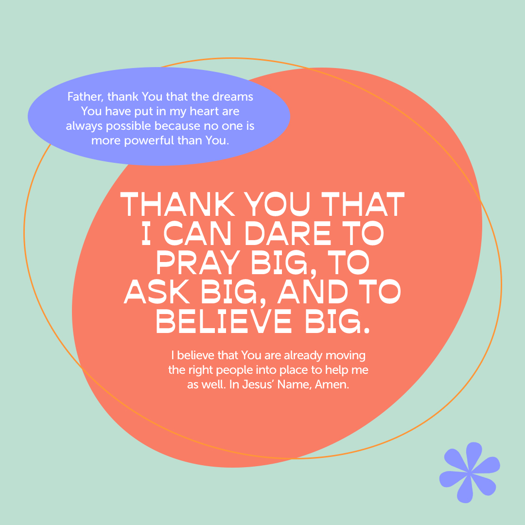 lakewoodchurch's tweet photo. Father, thank You that the dreams You have put in my heart are always possible because no one is more powerful than You. Thank You that I can dare to pray big, to ask big, and to believe big. In Jesus’ Name, Amen. https://t.co/ZxprwgYQCp