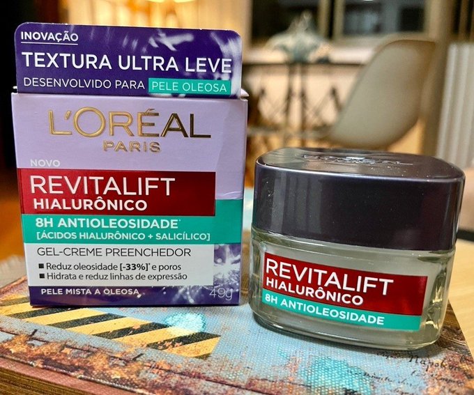 L’Oréal Paris Gel Creme Hidratante Preenchedor Antioleosidade Revitalift Hialurônico, 49g