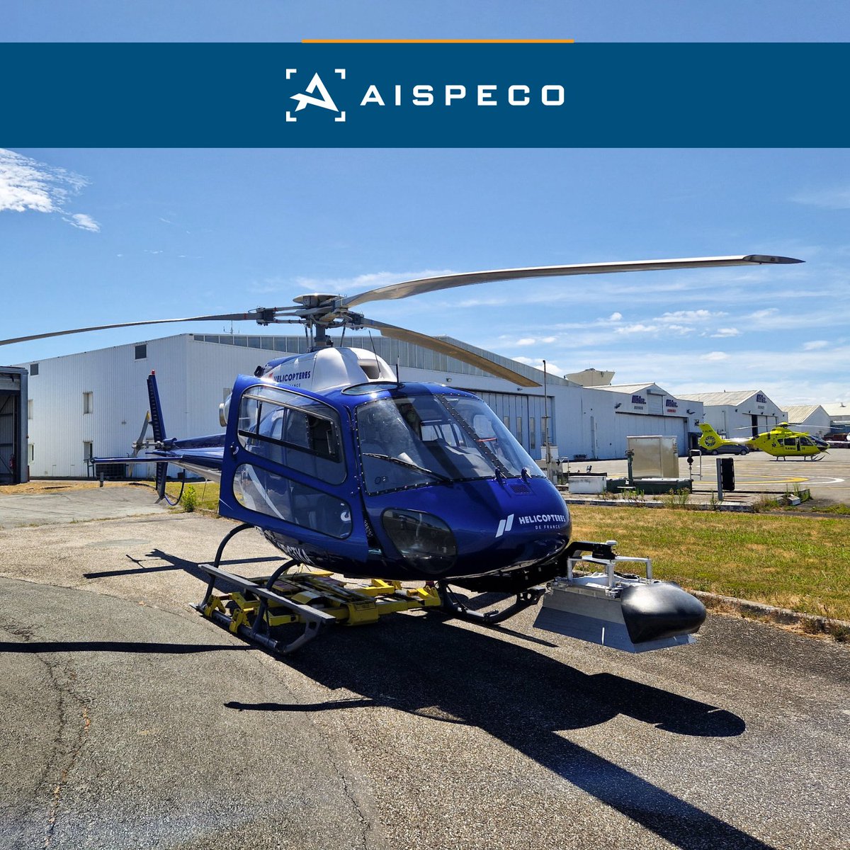 #AISPECO data-collection system mounted on AS355 for #corridormapping application. Equipped with:
• Riegl VUX240 LiDAR scanner;
• Applanix AP+50 GNSS and IMU positioning system;
• 2 x PhaseOne iXU-RS1000 cameras;
• 1 x PhaseOne iXM-RS150 camera.  #geospatial