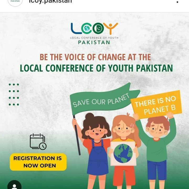 mahamughal_mja's tweet photo. I'm officially selected as #Ambassador for Local Conference of Youth #LCOYPakistan which will be at #NUST
I welcome y'all to join as Participant, delegates , you'll learn #ClimateAction & help making #policy which may be forwarded to #cop28 #youngo #mocc #UnitedNations https://t.co/qLanQKhHmD