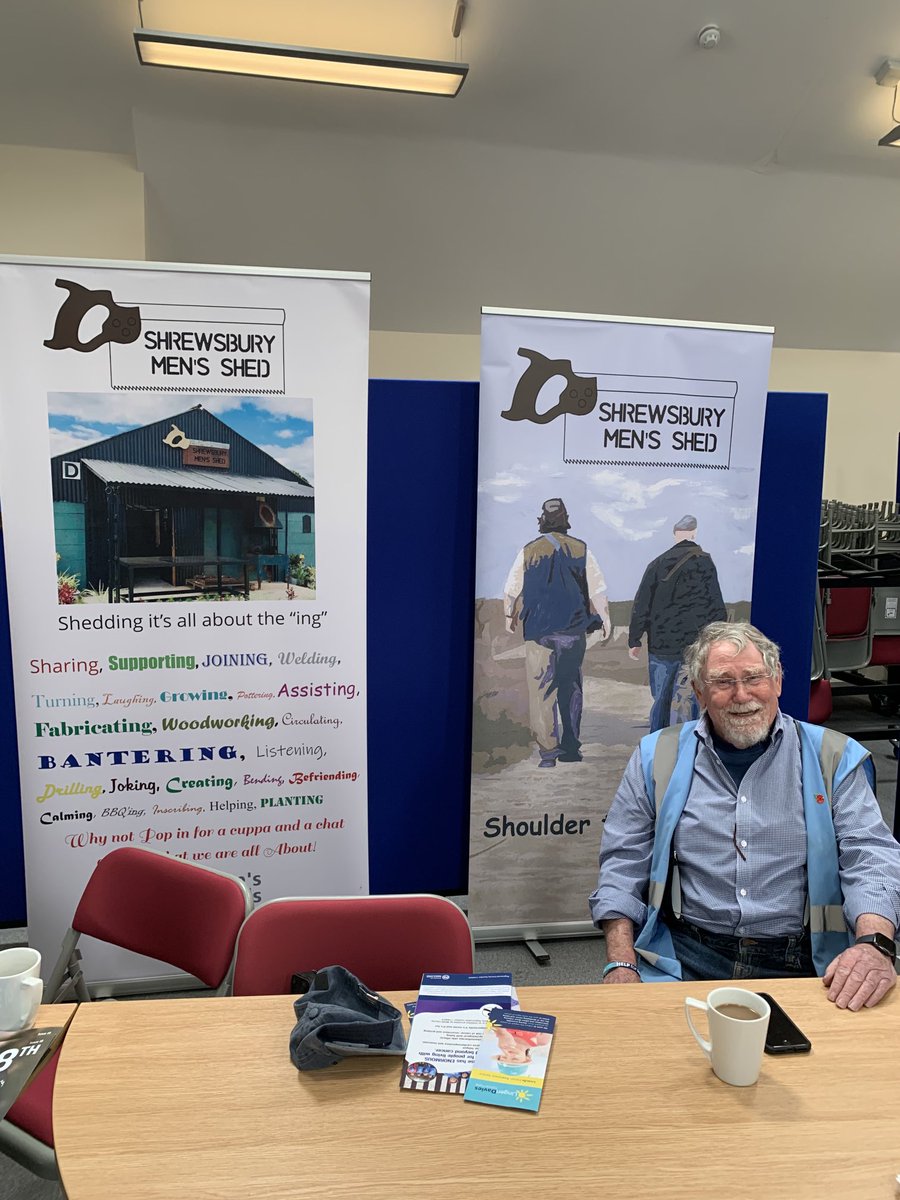 ⁦<a href="/UKMensSheds/">UK Men’s Sheds Association</a>⁩ #Shrewsbury Chris at yesterdays event at Palmer’s Cafe run by Leah and Katey of the Personalised Care Team focused on Living with and Beyond Cancer. I don’t usually enjoy these type of days. This though was GREAT so many good things have already come form it.