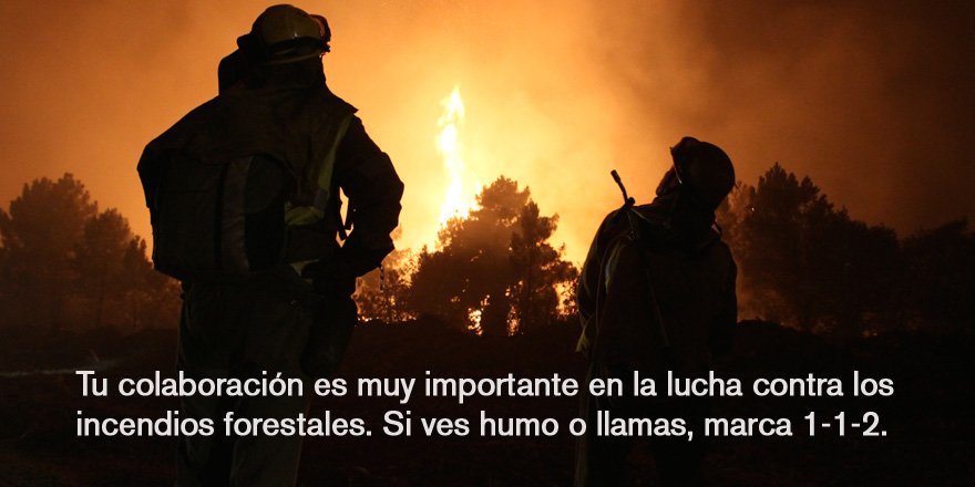 👉 Si 👀 columna de #humo o llamas, LLAMA al ☎️ 112.

‼️‼️ Mucha #precaución ‼️‼️

#StopIncendios #0Incendios #StopalFoc #fuego