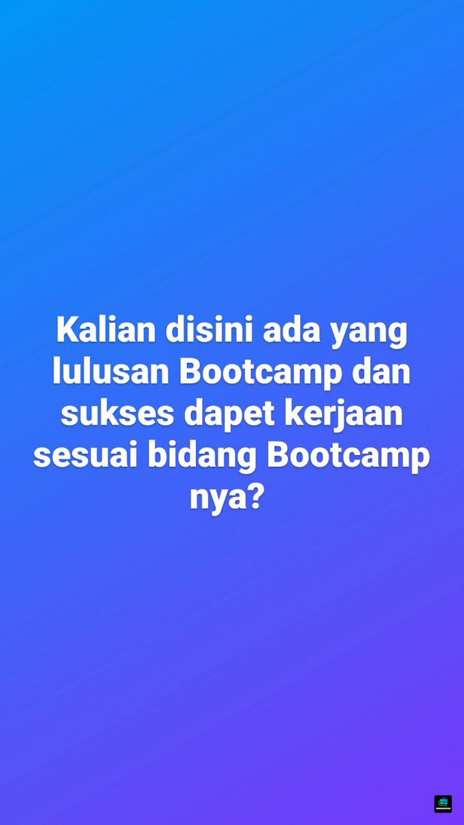 worksfess's tweet photo. Work! Boleh dong spill tips dan trik biar hasil Bootcamp ga sia-sia https://t.co/RAOrmjun8d