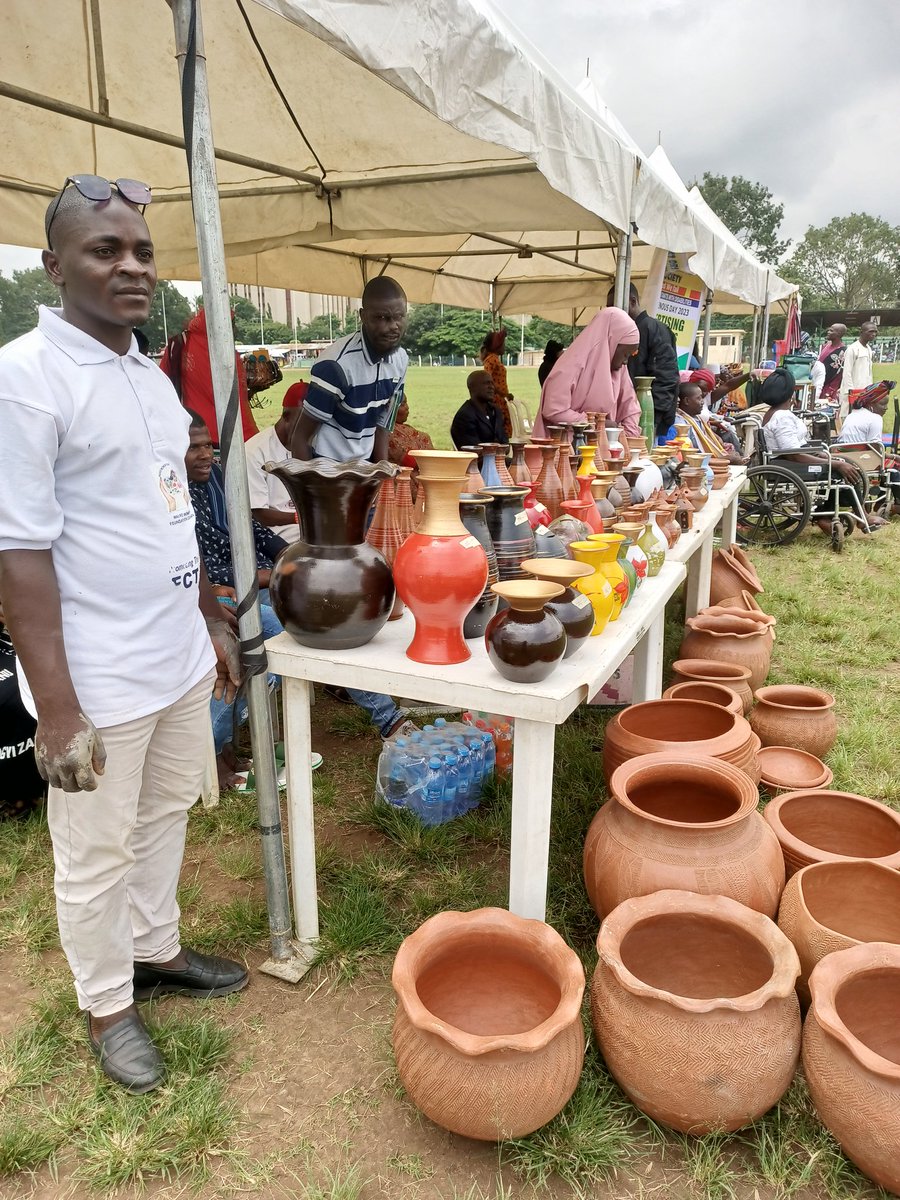 MairoUshafa's tweet photo. Live at old parade ground .. Mairo Women Foundation at the exhibition of the rich cultural pottery of the OIs of FCT https://t.co/uVaEqN84xX