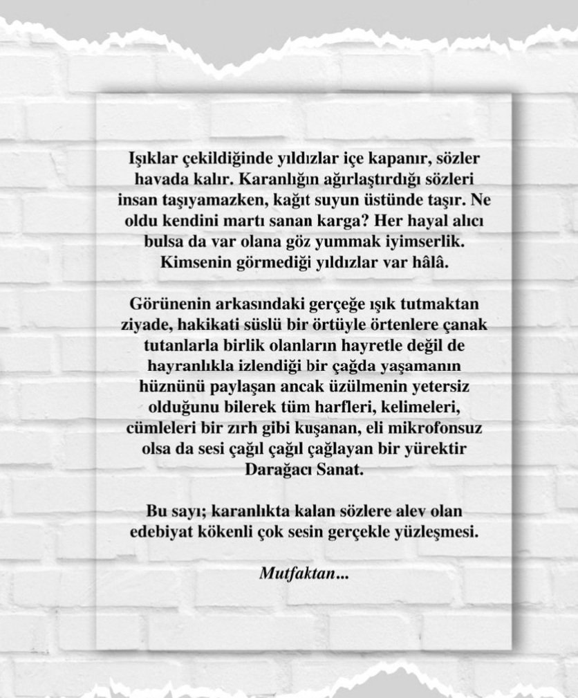 Edebiyat kökenli Darağacı Sanat dergisinin 2023 Yaz Sayısı çıktı! 🎉🥳🎊
Dosya konusunun Edebiyat ve Gerçek olduğu bu sayımız sanatseverlerini bekliyor! 🪁🌤📚
Yaz sayımıza ulaşmak için:
daragacisanat.com/2023/08/07/dar…
#DarağacıSanatdergisi #edebiyat #edebiyatvegerçek #dergi #yazsayısı
