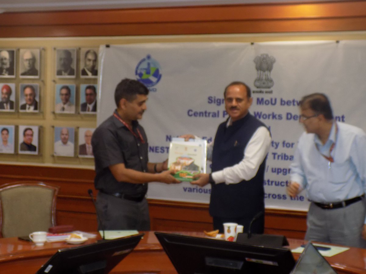 CPWDGOV's tweet photo. #MoU signed between #CPWD & National Education Society for Tribal Students (#NESTS) for the construction and upgradation of #EMRSs building & infrastructural services at various locations across the country on August 09, 2023 https://t.co/F04aYVppmT
