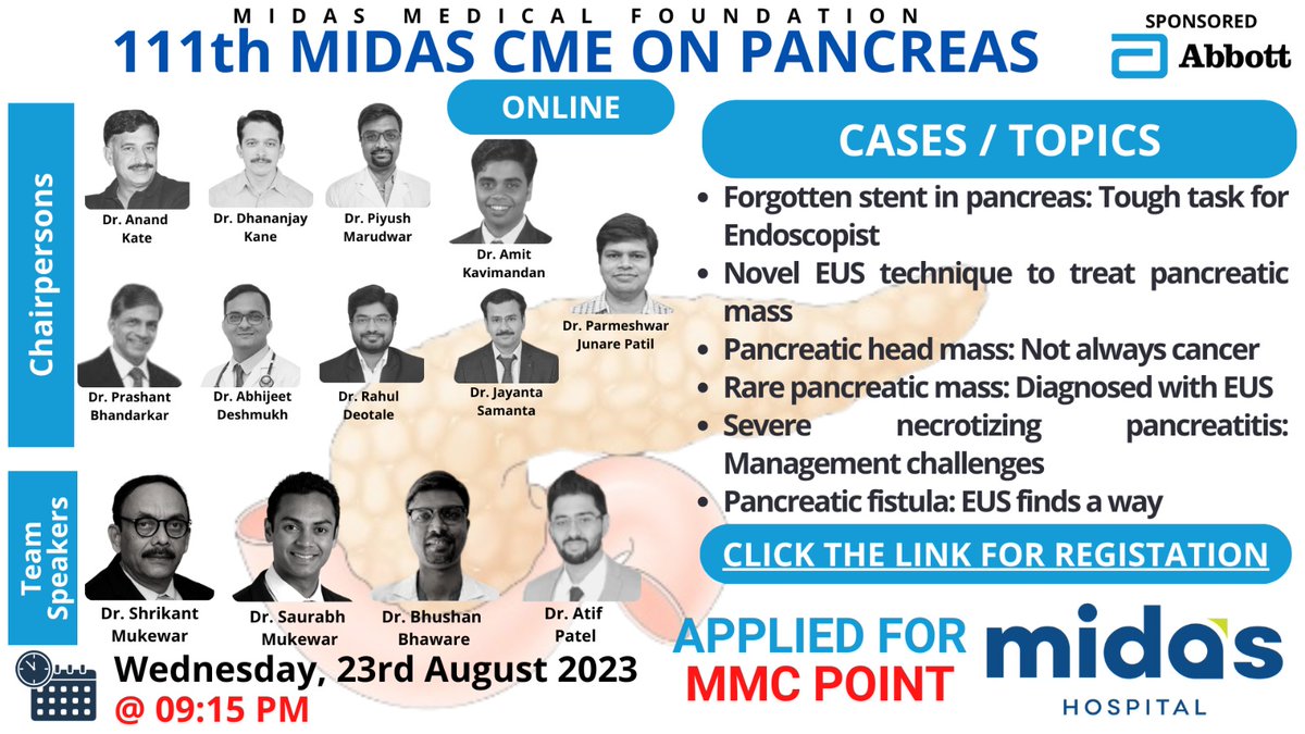 saurabhmukewar's tweet image. Midas CME on Pancreas
Wednesday, August 23rd at 9:15p
Registration Link:
us06web.zoom.us/webinar/regist…