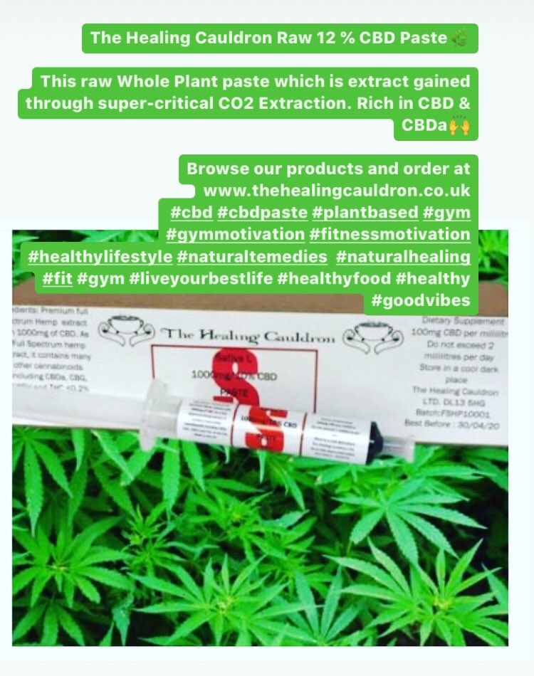thehealingcaul2's tweet image. The Healing Cauldron Raw 12 % CBD Paste🌿

Browse our products and order at 
thehealingcauldron.co.uk 
#cbd #cbdpaste #plantbased  #gymmotivation #fitnessmotivation #healthylifestyle #naturaltemedies  #naturalhealing #fit #gym #liveyourbestlife #healthyfood #healthy #goodvibes