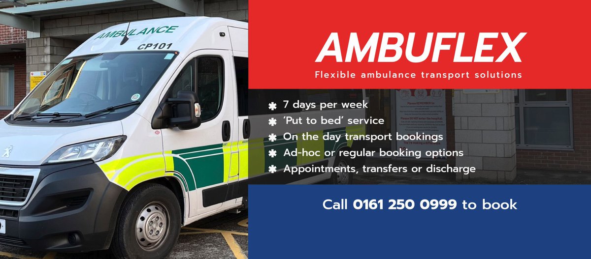 CombinedMedical's tweet photo. AmbuFlex, our flexible ambulance transport solution. Contact a member of the team to see how we can assist with your ambulance transport requirements.

https://t.co/lFQ5pyxBqL

#AmbuFlex #Ambulance #PTS #NEPTS #TeamCombined https://t.co/RVNSFOX9Cq