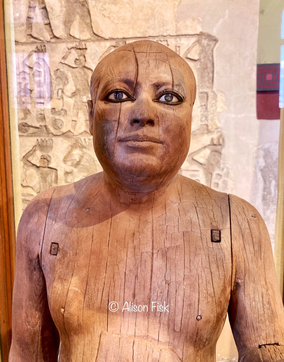 AlisonFisk's tweet image. Face to face with Ka-aper, ancient Egyptian priest responsible for reciting prayers in temples about 4,500 years ago!

A sculptural masterpiece, this wooden statue with portrait-like facial features and inlaid eyes achieves a life-like quality.

Egyptian Museum Cairo #Archaeology