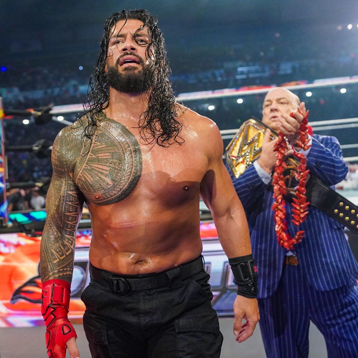 RomanBestPhoto2's tweet photo. WWE #SummerSlam photos via https://t.co/p30W255IT2
#RomanReigns #PaulHeyman #JeyUso #JimmyUso #SoloSikoa #TheBloodline #WWE #WWESummerSlam #TribalCombat #TribalChief #RomanvsJey https://t.co/cV3rkP1h5U