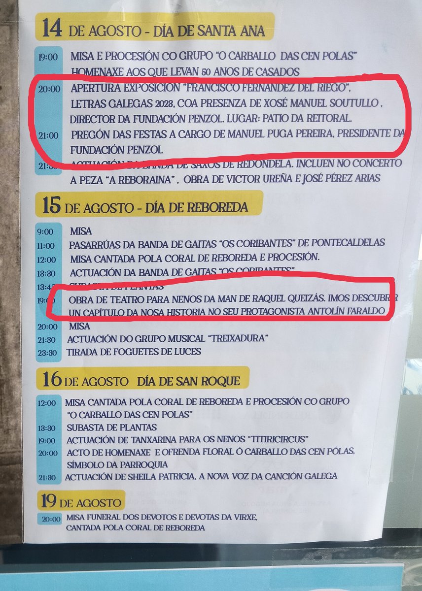xcgcampo's tweet photo. #Redondela #Chapela Un aplauso para esas comisóns de festa como as de #Reboreda e #Negros que manteñen a programación en galego con actividades arredor da cultura e historia de Galiza https://t.co/OvlrcLugOm