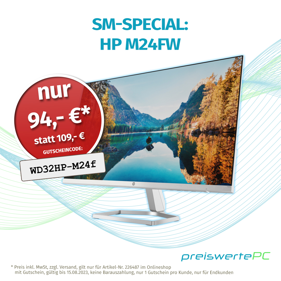 preiswertePC's tweet photo. Neues "Look &amp; Feel" in unserem Shop und auch heute bei uns im Deal. Mit deinem HP Monitor kannst du deine Projekte aus einer anderen Perspektive betrachten.

Sichere dir deinen zum Vorzugspreis. 😍 

https://t.co/2NSK6tPnwm 

#deal #sale #voucher #rabatt #aktion #gutschein https://t.co/ZYcfbXjBeS