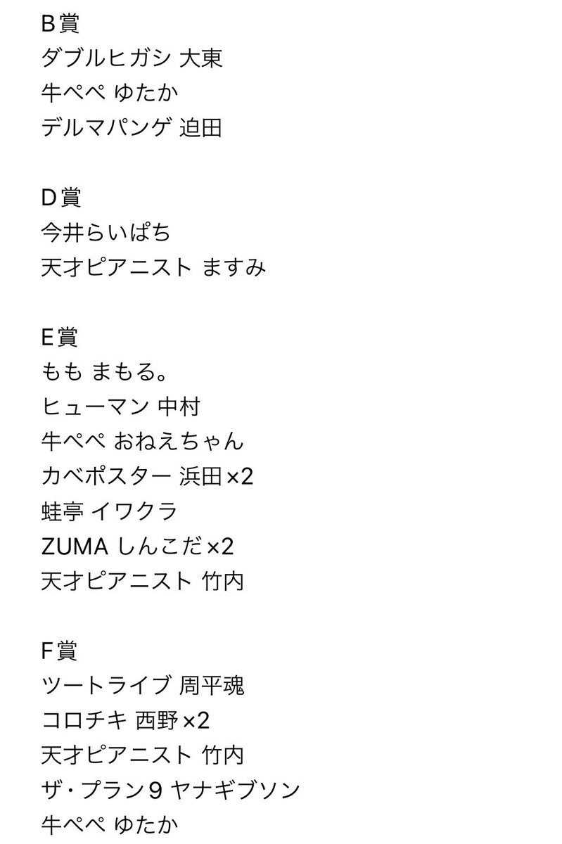 ankoro3131's tweet photo. 真夏のラフフェス オンラインくじ

【求】黒帯 大西 B,F賞
                   てらうちD賞

           男性ブランコ 浦井 D,F賞
                                  平井

(異種交換、買取もご検討させていただきます🙇🏻‍♀️) https://t.co/YGeeAGd59F