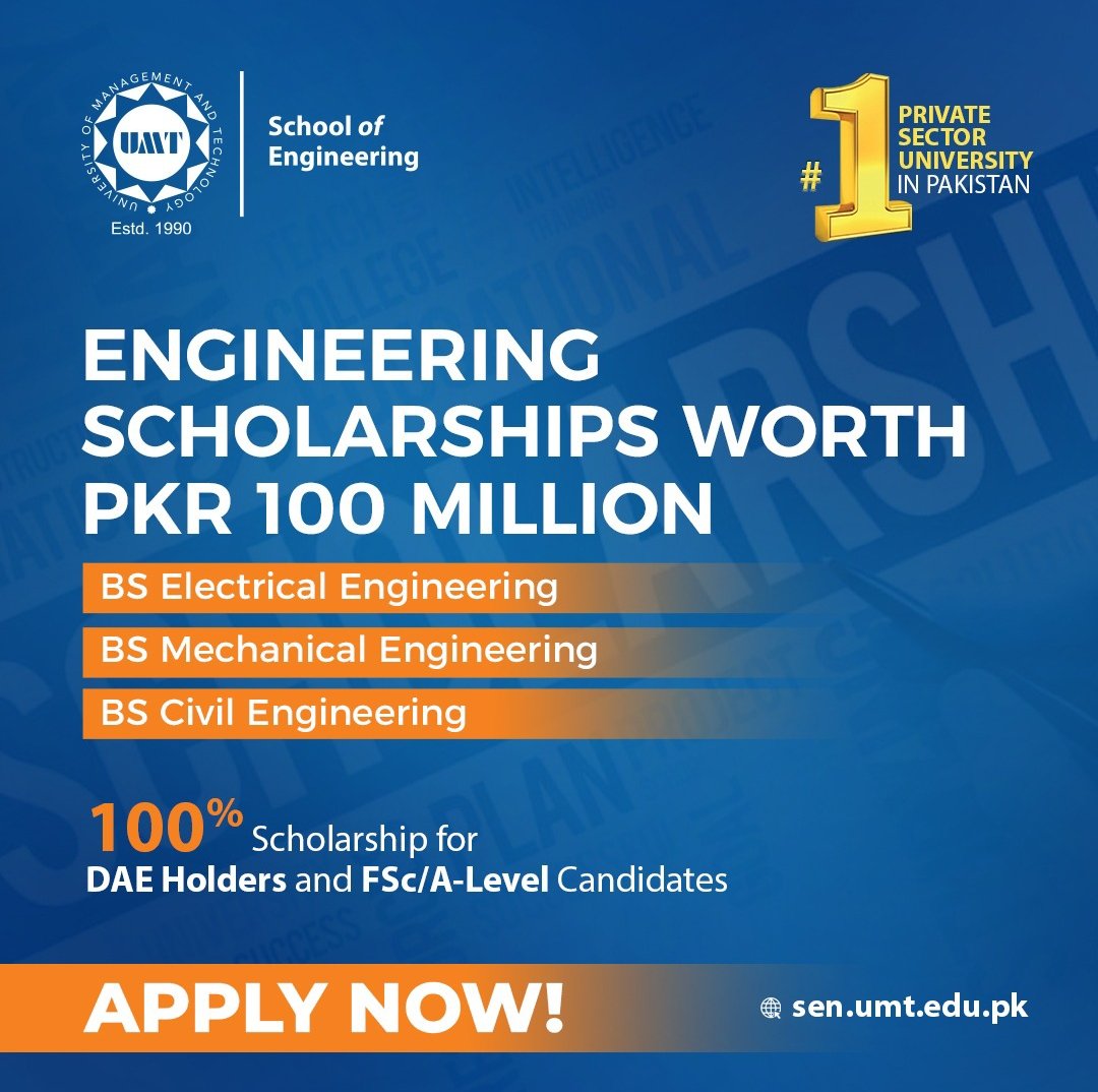 GovtSargodha's tweet photo. "🌟 Calling all DAE students with a passion for engineering! 🚀 Unlock your potential with a golden opportunity: 100% scholarships available for select engineering fields. Don't miss out on this chance to pursue your dreams without financial worries. Apply now @punjab_tevta https://t.co/0yogSdwLoD