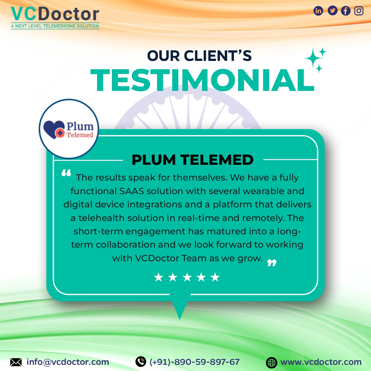 vc_doctor's tweet photo. Real Stories, Real Results! Our #VCDoctor App is changing lives one virtual consultation at a time. Don't just take our word for it โ hear from our incredible clients themselves
https://t.co/Q5qYlmu3Ea
#VCDoctorapp #clientreview #clients #testimonials #telemedicinesoftware https://t.co/KXegJEvnql