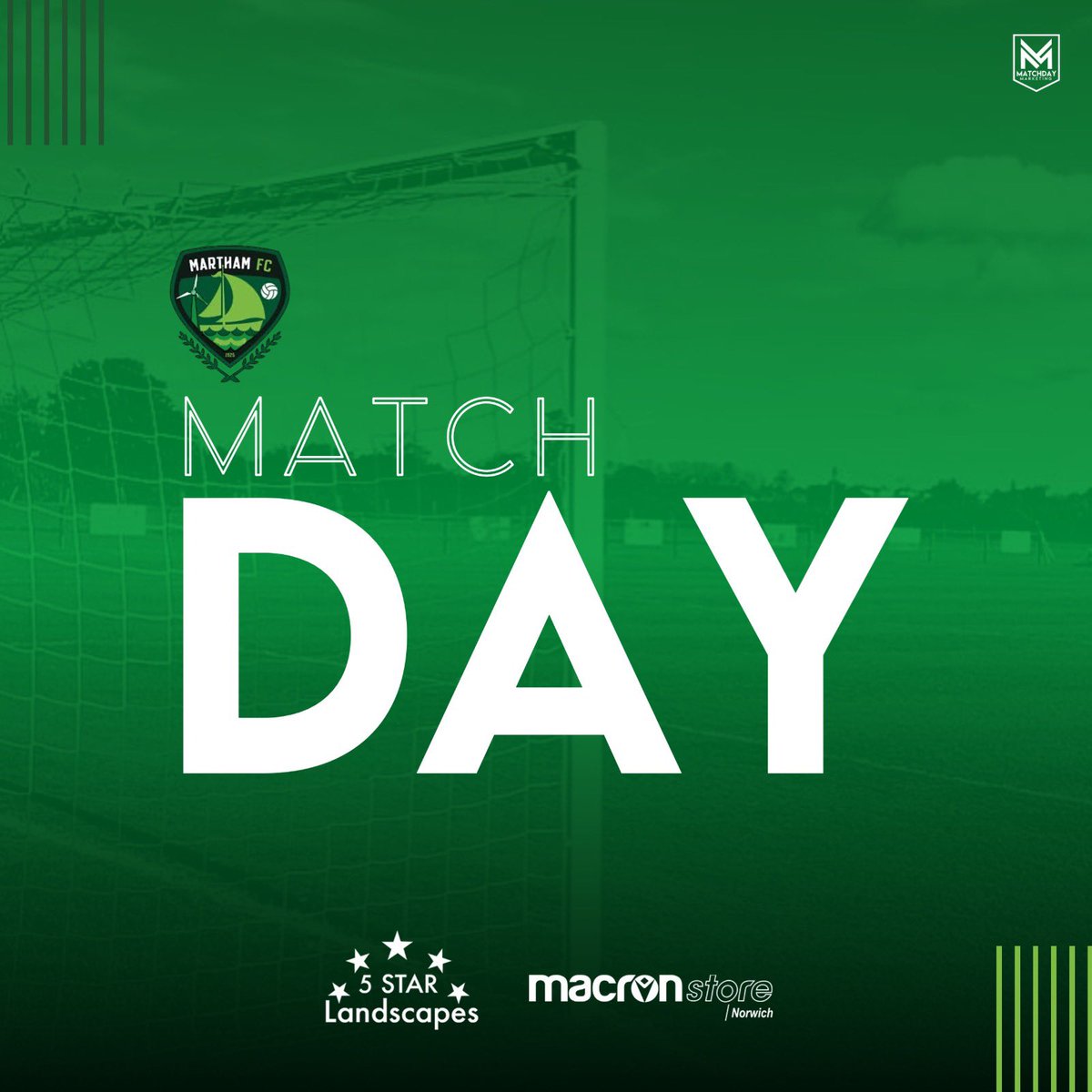 MarthamFC1's tweet photo. First Team have their final pre-season game this evening ahead of Saturdays season opener. 

We welcome local rivals @caisterfc1 to the 5* Landscapes Ground, in what’s sure to be a great game! 6.45pm ko - we’d love to see as many of you there as possible!

#LTG⚽️💚 https://t.co/YClbXXRkmi