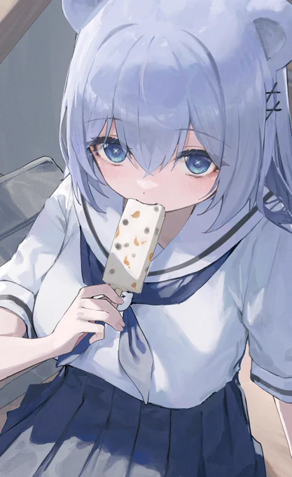 古茉こまり先生の夏コミ新刊に1枚寄稿させていただいています!!!夏っぽいしろくまちゃんを描かせていただきました!!よろしくお願いします  