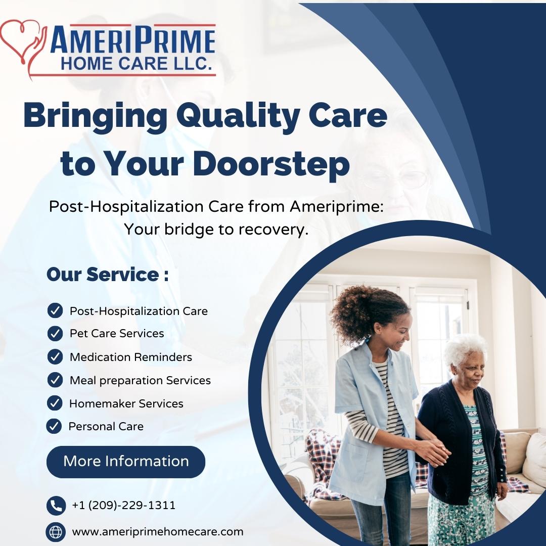 Ameriprimehome's tweet photo. ๐๐ซ๐ข๐ง๐ ๐ข๐ง๐ ๐๐ฎ๐๐ฅ๐ข๐ญ๐ฒ ๐๐๐ซ๐ ๐ญ๐จ ๐๐จ๐ฎ๐ซ ๐๐จ๐จ๐ซ๐ฌ๐ญ๐๐ฉ
Post-Hospitalization Care from Ameriprime: Your bridge to recovery.
#HomeCare #Caregivers #mealreparation #PetCare #DementiaCare #PersonalCare #CompanionServices #PostHospitalizationCare #SeniorLiving https://t.co/Ds9z17Zhdu