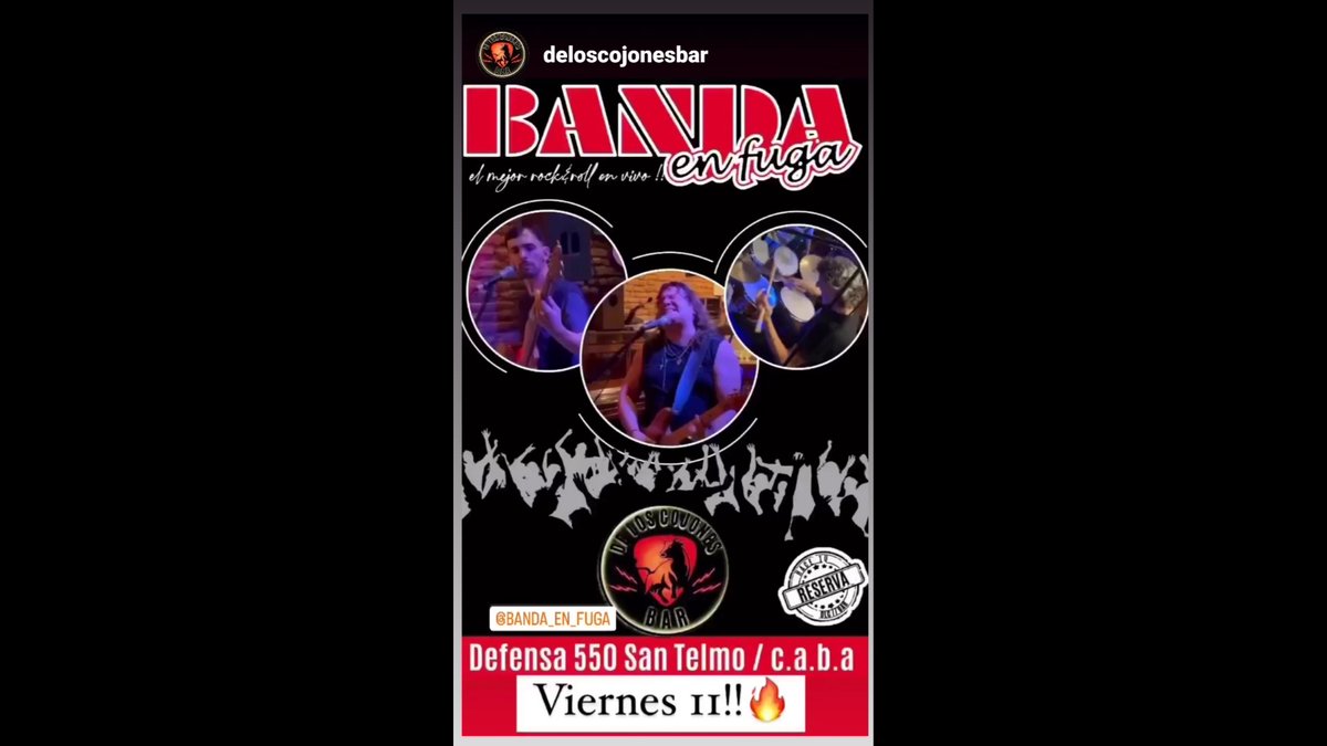 bandaenfuga's tweet photo. HOLA AMIGOS: reserven por msj. al Instagram del local. También pueden escribir al whatsapp +54 9 11 5120-6760
los esperamos . ❤
Reviví los clásicos de rock desde la década del '60 en adelante.
#rock #LiveMusic #fender #gretchdrums 
#guitarra #BandaEnVivo #BandaEnFuga 
 #Salida https://t.co/eGidMGBBUP