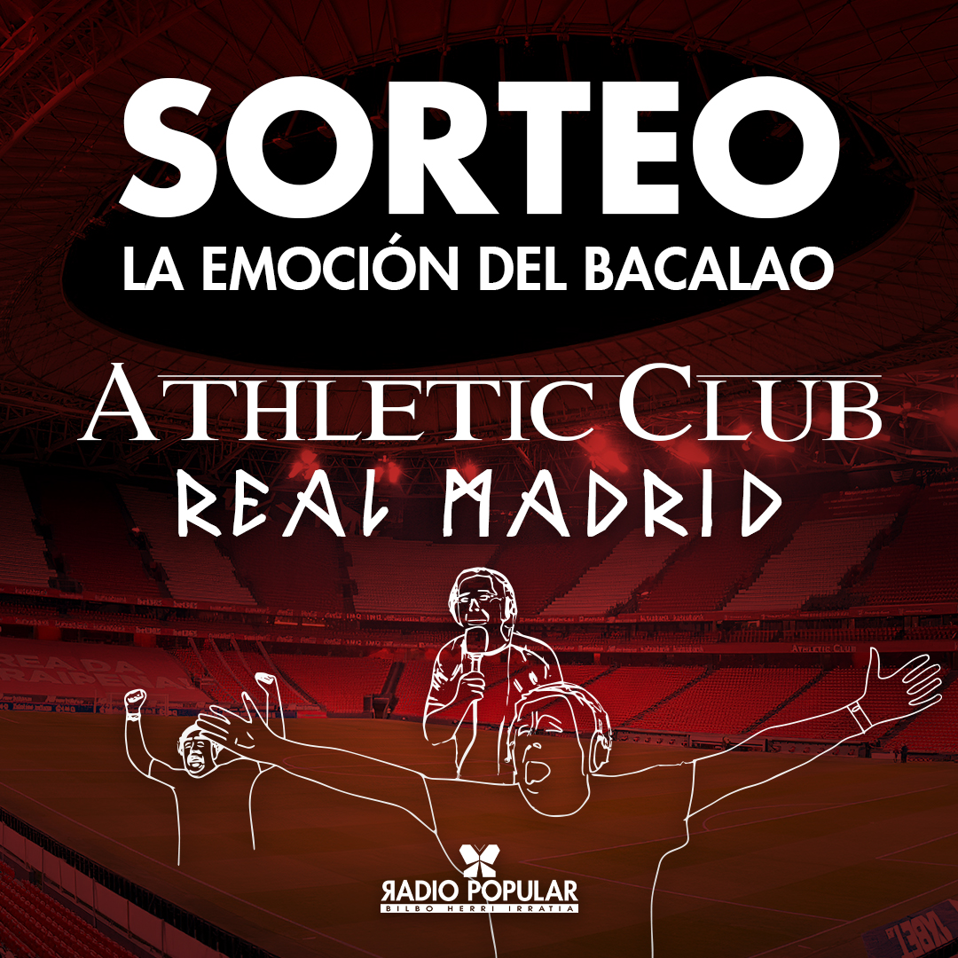 💥SORTEAZO

¡Sorteamos 2 entradas para San Mamés!

<a href="/AthleticClub/">Athletic Club</a> 🆚 <a href="/realmadrid/">Real Madrid C.F.</a>

Requisitos:
1º Seguir a <a href="/RadioPopular/">Radio Popular - Herri Irratia</a>
2º RT y FAV
3º Mencionar a 2 amig@s en comentarios

🔻Hasta este viernes (11/08/2023) en el Oye Cómo Va

🦁#EmociónBacalao #AthleticClub #AthleticRealMadrid