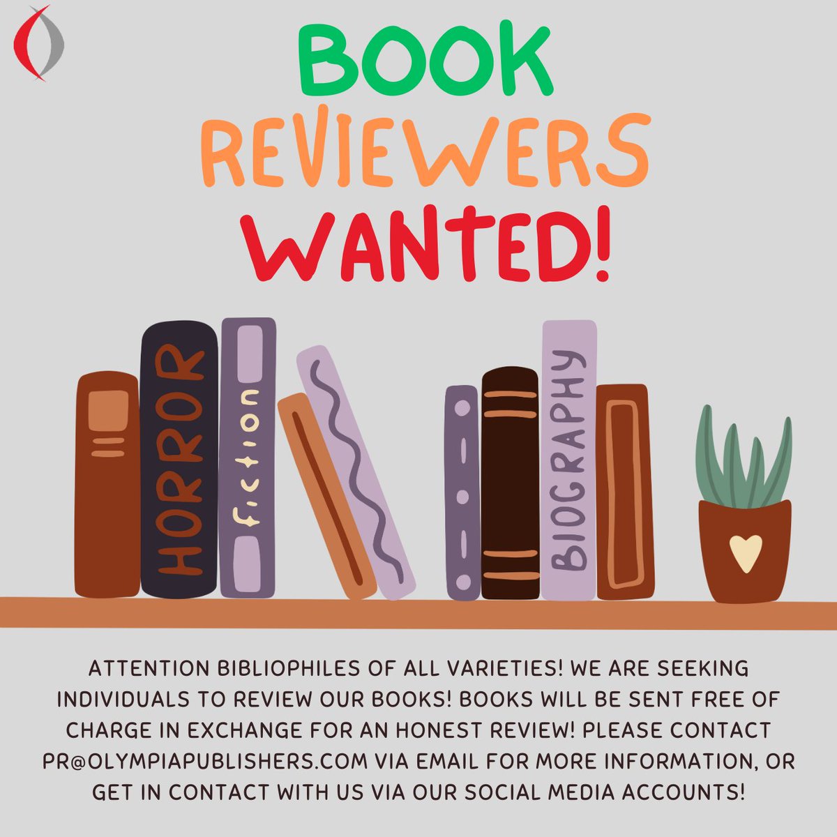 ATTENTION READERS: We are seeking keen bibliophiles to review our published books!

#bookreviewers #reviewers #bookreviewerswanted #reviewerswanted #literature #publishing #booktok