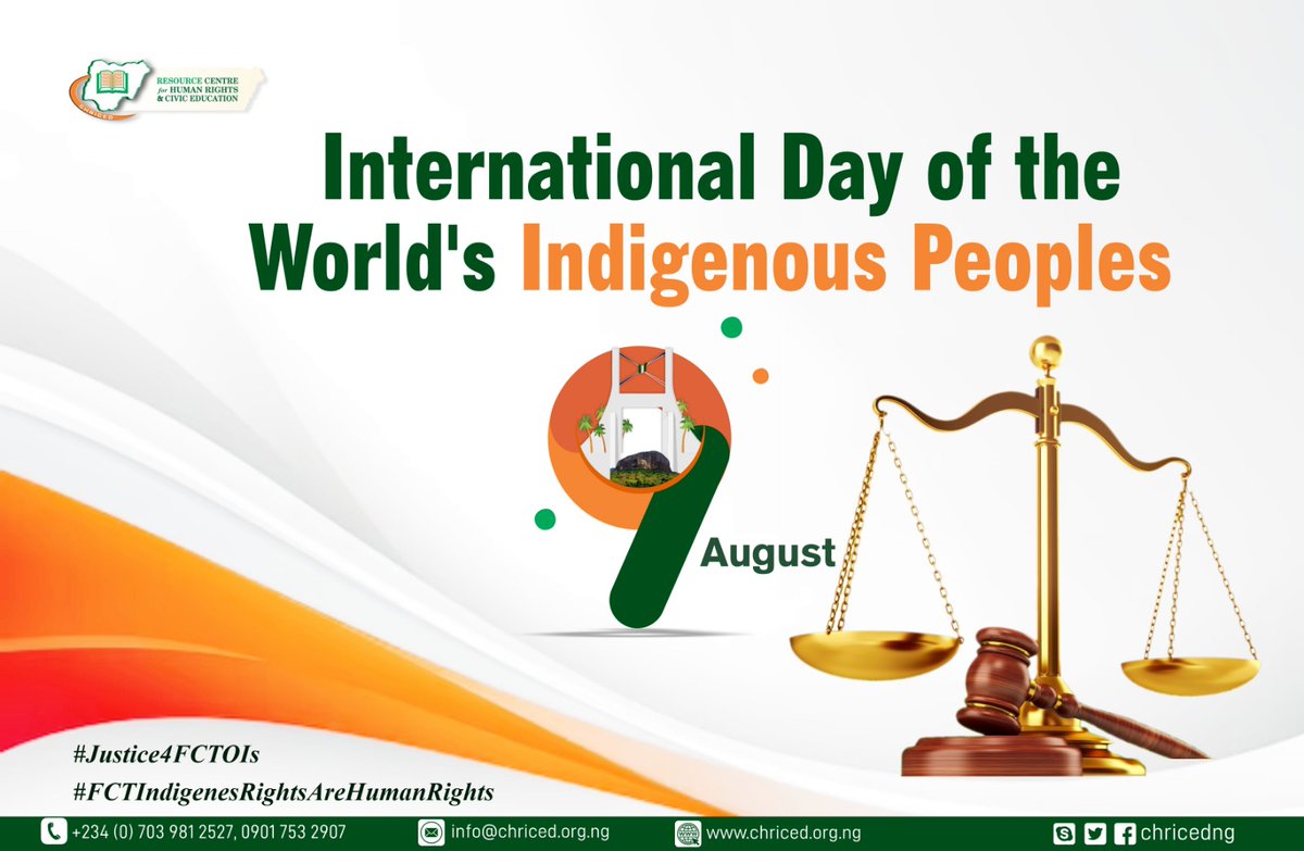 chricedng's tweet photo. Today, @chricedng celebrates with the Original Inhabitants of the FCT, Abuja as they commemorate the @UN World's #IndigenousPeoplesDay #indigenousrights #socialjustice #FCTOILivesMatter #Justice4FCTOIs #August9th https://t.co/bPBUebaQc8
