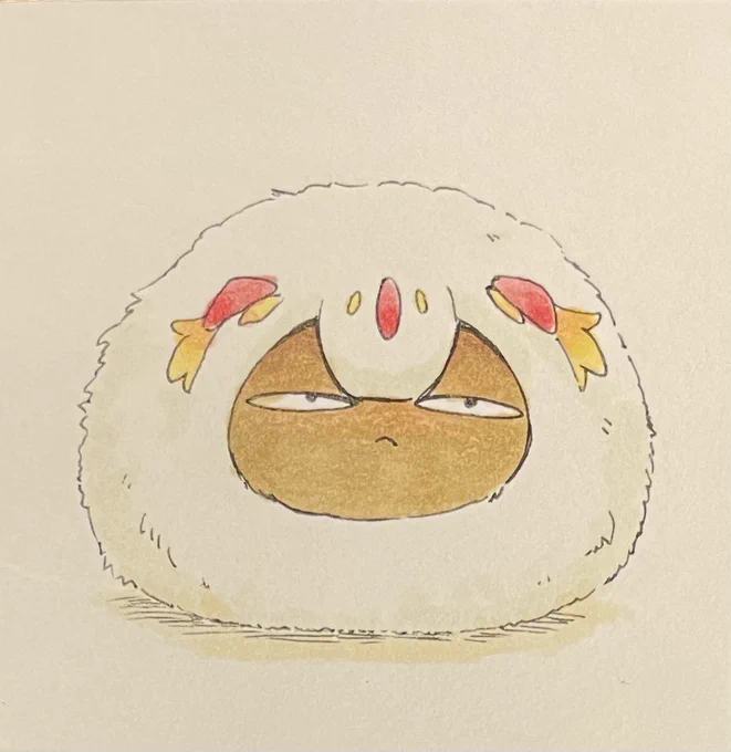 今日のアナログイラスト265日目は毛玉なそす姫ですほんとこの毛玉モード好き……。可愛い〜 #メイドインアビス #ファプタ