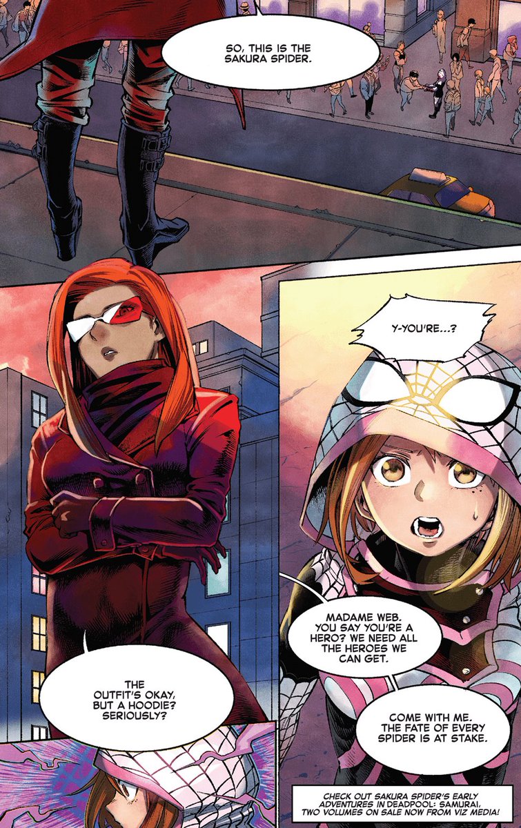 Willows_Peak65's tweet photo. Can we talk about how this beautiful Spider-woman is actually CANON??? BY MARVEL ITSELF??? Her name is Hida Haruka, the Sakura Spider. Idk where she comes from. But I love her.
#SpiderManAcrossTheSpiderVerse #spiderman #Canon #letstalk #SakuraSpider https://t.co/V7IT6nkGKw