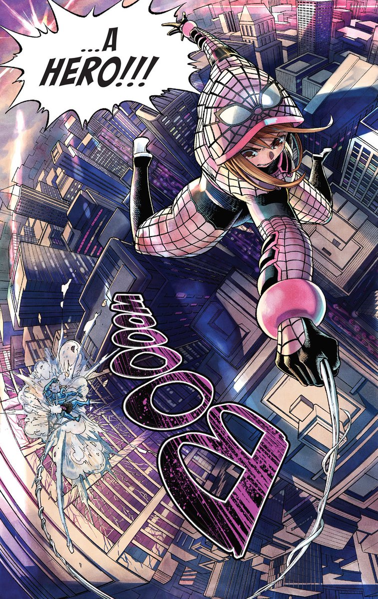 Willows_Peak65's tweet photo. Can we talk about how this beautiful Spider-woman is actually CANON??? BY MARVEL ITSELF??? Her name is Hida Haruka, the Sakura Spider. Idk where she comes from. But I love her.
#SpiderManAcrossTheSpiderVerse #spiderman #Canon #letstalk #SakuraSpider https://t.co/V7IT6nkGKw