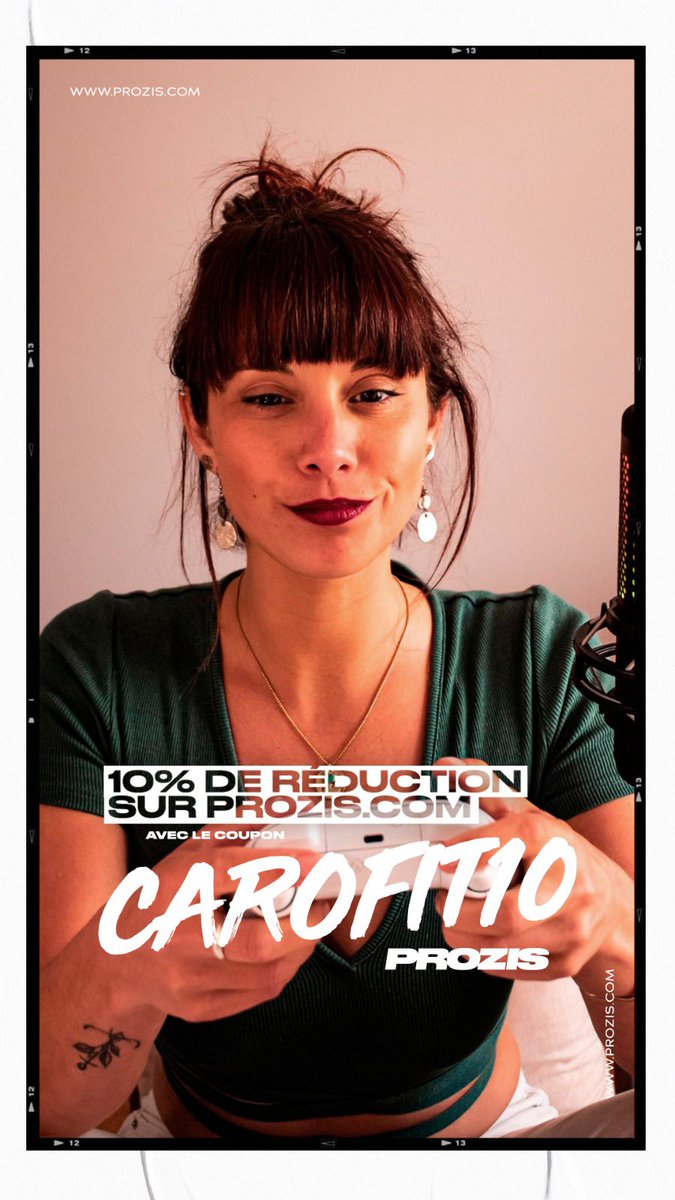 LaPlaneteDeCaro's tweet image. 🧨c’est officiel 🧨 Caro votre partenaire @prozisofficial vive le sport #exceedyourself et votre code promo CAROFIT10 valable sur leur site🤩🥳 tellement heureuse de vous faire profiter de cette opportunité 💪🏽🏋️‍♀️ belle journée mes p’tits loups 🥰
