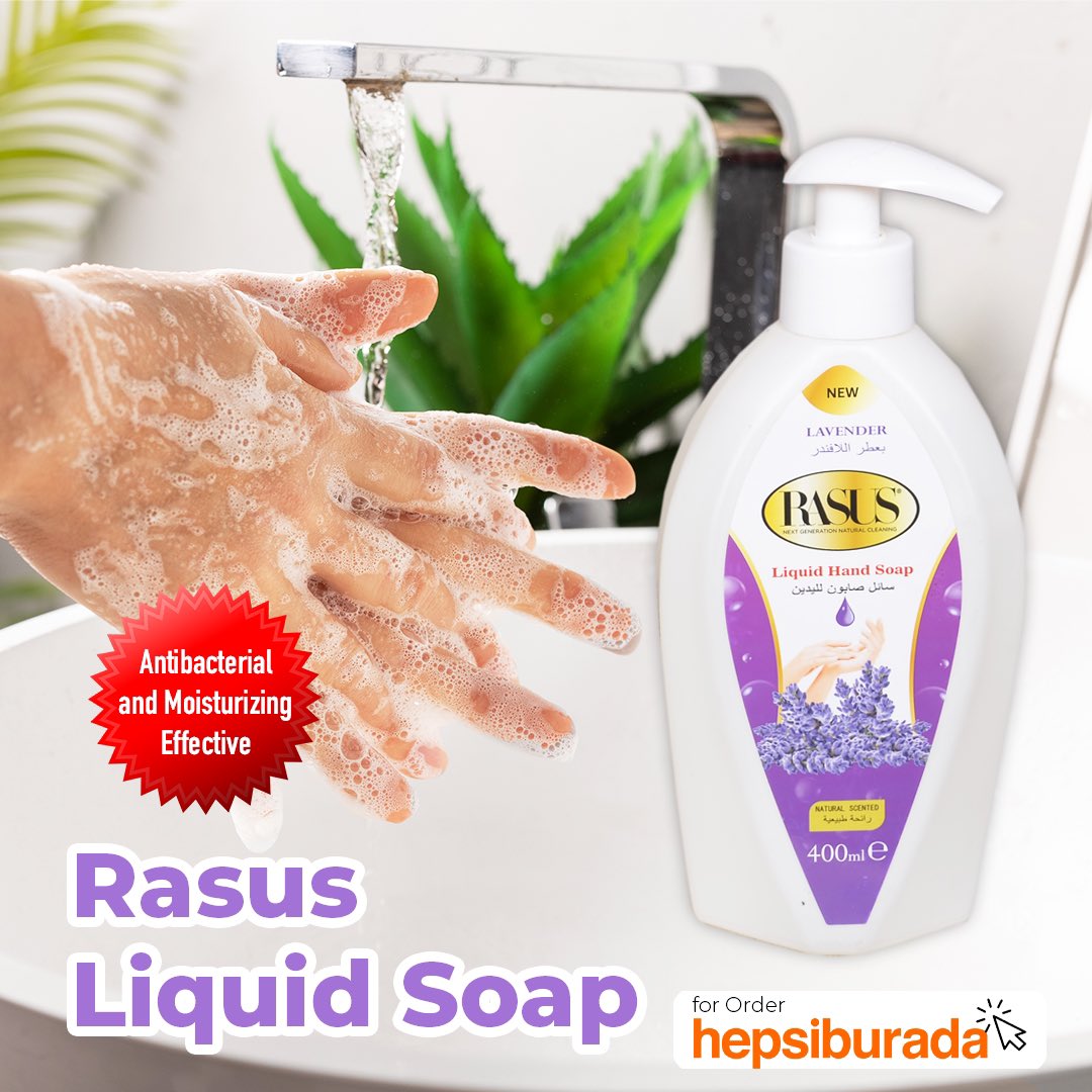 rasusturkiye's tweet photo. 🪻Rasus Sıvı Sabun, Nemlendirici etkili formülü ve antibakteriyel özelliği ile elleri temizlerken nemlendirici etkisiyle ellerinizde yumuşacık bir his bırakır. https://t.co/Cfyi2GWG60