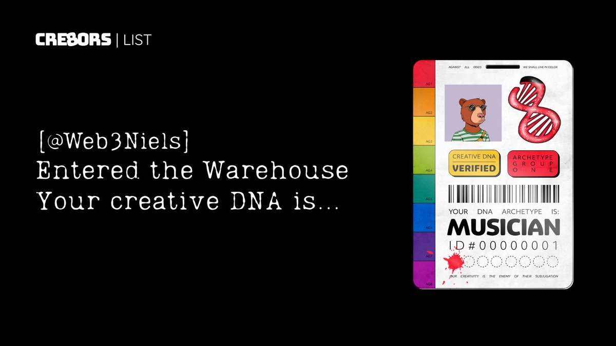 Welcome <a href="/Web3Niels/">Niels</a> 
 
Your application for <a href="/cre8orsNFT/">Cre8ors</a> has been accepted.