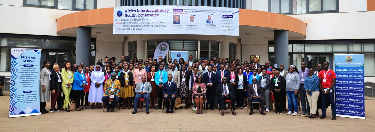 NCKenya's tweet photo. The Africa Interdisciplinary Health Conference kicks off from 9th -11th August 2023 at Kenyatta University, Nairobi.

Come and interact with our team to learn more about our services and our regulatory role in nursing and midwifery education and practice.

@afihc18 #AFIHC2023 https://t.co/D0vlF7XP9Z