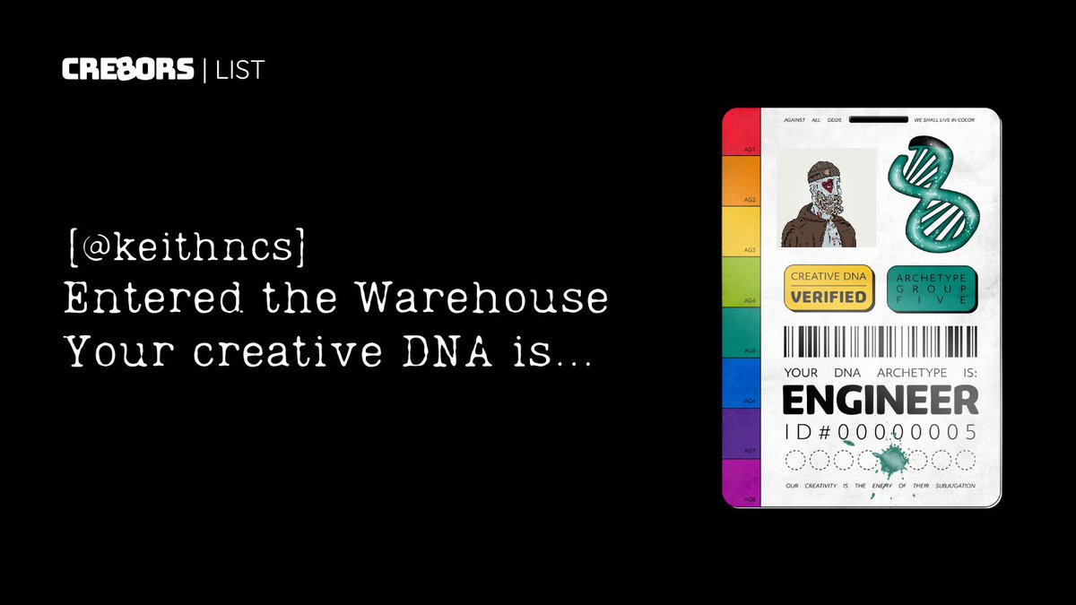 Welcome <a href="/keithncs/">Keith Ng</a> 
 
Your application for <a href="/cre8orsNFT/">Cre8ors</a> has been accepted.