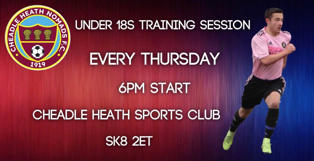 U18s training session/trials tomorrow evening 6pm - please come down if interested #WeAreNomads
