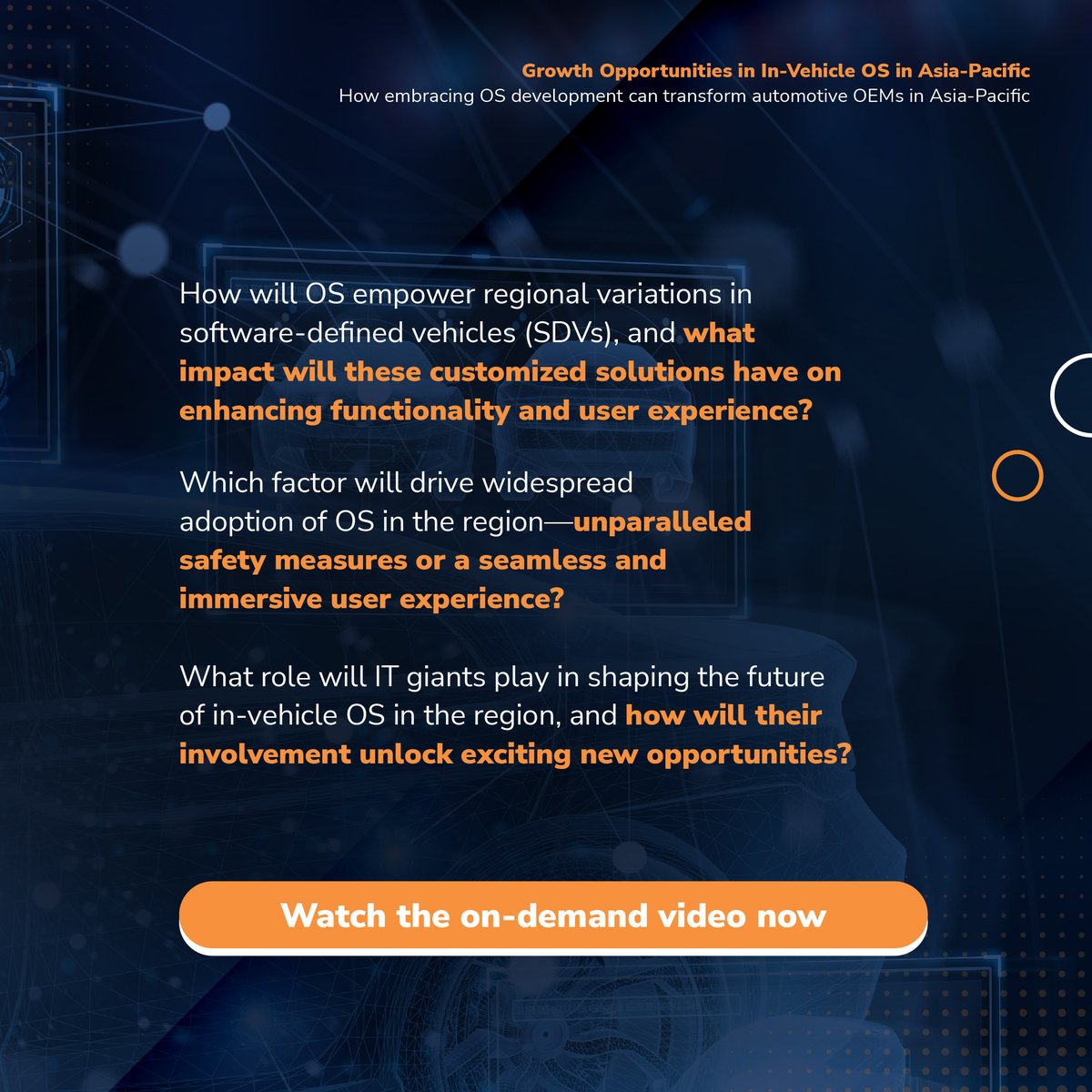 FrostSullivanIN's tweet image. Watch our #ThinkTank "How embracing #OSDevelopment can transform #AutomotiveOEMs in Asia-Pacific" on hubs.ly/Q01-k5kf0, to learn how Asia-Pacific auto giants face a crucial juncture amidst digital revolution as rivals & cross-industry entrants introduce #SmartVehicleOS.