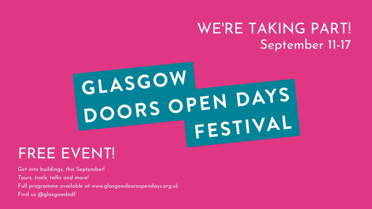 We're taking part in #Glasgowdoorsopenday festival this year with lots of free activities to discover Glasgow's oldest house. Tours, talks and workshops available to book from 1st Sept. See the full programme at glasgowdoorsopenday.org.uk

#glasgowevents #GDODF23  #easterhouse