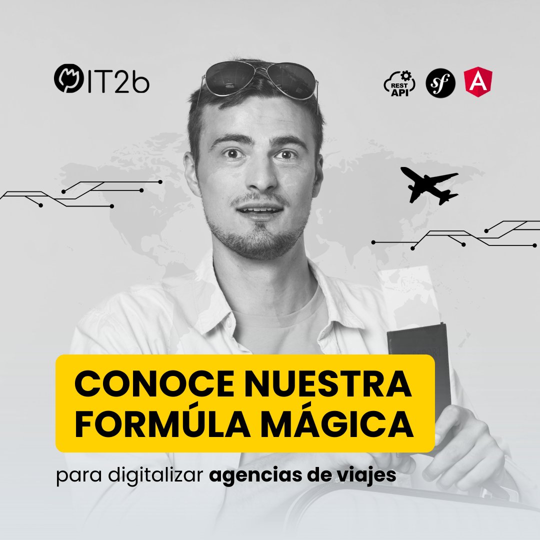 IT2B's tweet photo. ¡𝗗𝗶𝗴𝗶𝘁𝗮𝗹𝗶𝘇𝗮 𝘁𝘂 𝗮𝗴𝗲𝗻𝗰𝗶𝗮 𝗱𝗲 𝘃𝗶𝗮𝗷𝗲𝘀! Hoy te contamos sobre las tecnologías que usamos para que una pequeña Agencia Brille en el mundo digital aumentando su inventario de productos y por tanto sus clientes y ventas 📈👇

https://t.co/iDRJpZ4GiE https://t.co/KUURHa03lF