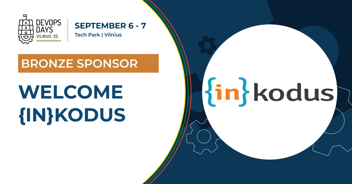 dodvilnius's tweet photo. We are excited to have #inkodus on board as a bronze sponsor this year!
From the idea to operating product!
#devopsdays #devops #itevents #vilnius https://t.co/4BXJgJJQ8e