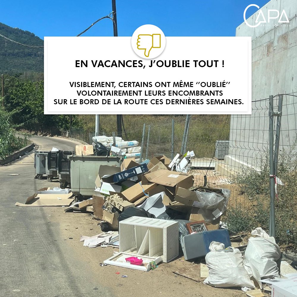 😡➕30% de GROS dépôts sauvages dans le rural.
☹️PAS DE QUOI CHOMER  :
- pour les agents de la police intercommunale  qui ont identifiés plusieurs auteurs. Ces derniers seront convoqués  au tribunal.
-  pour les agents de la collecte mobilisés pour traiter ces dépôts sauvages.