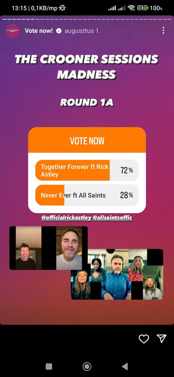 Agnes3010's tweet photo. @rickastley Have you seen this? 🙂👏👍❤️ #instagram #garybarlowscroonersessions #voting https://t.co/mjDeyRv3UP