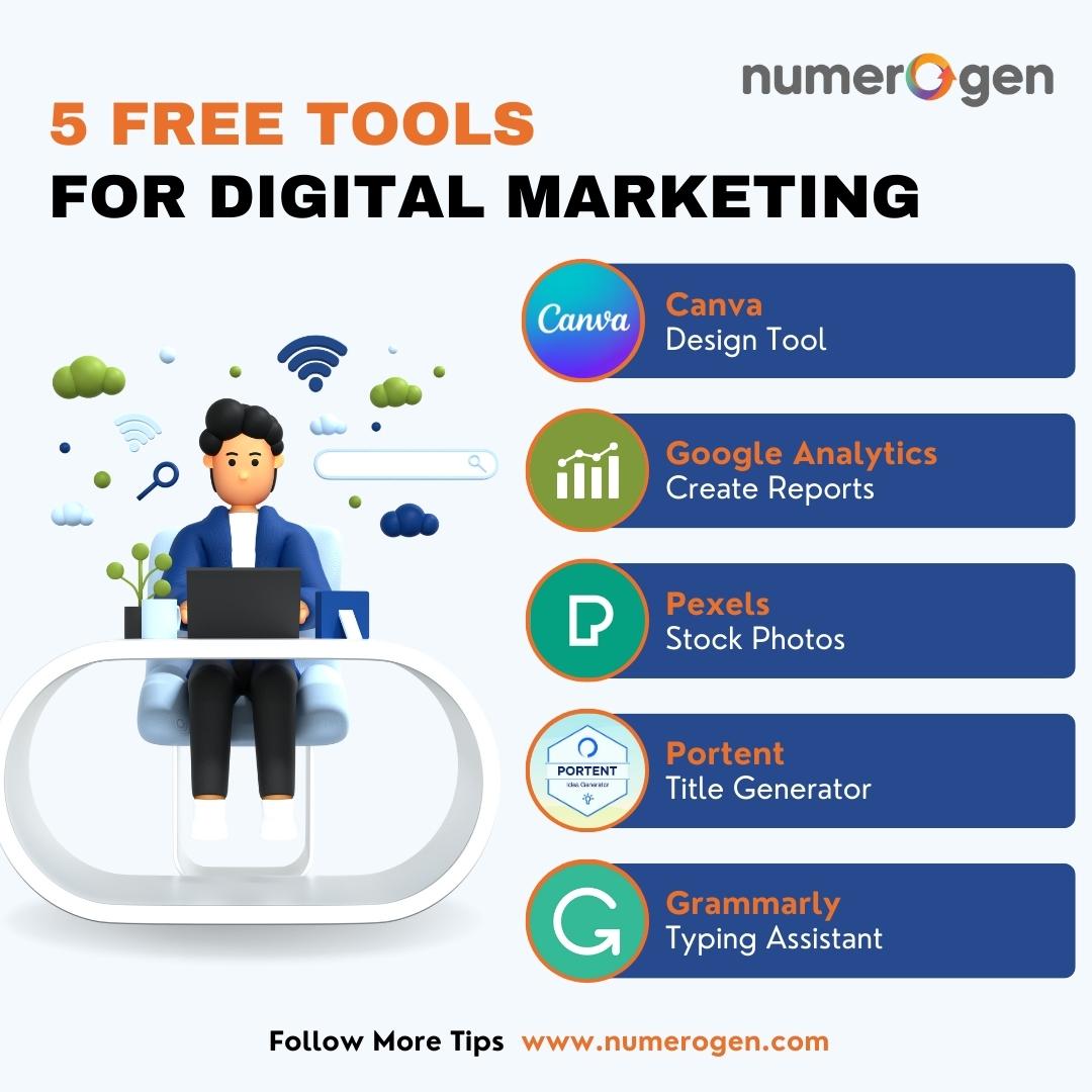 NumerogenS's tweet image. 𝟓 𝐅𝐑𝐄𝐄 𝐓𝐎𝐎𝐋𝐒 𝐅𝐎𝐑 𝐃𝐈𝐆𝐈𝐓𝐀𝐋 𝐌𝐀𝐑𝐊𝐄𝐓𝐈𝐍𝐆
🚀 𝐂𝐀𝐍𝐕𝐀
🚀 𝐆𝐎𝐎𝐆𝐋𝐄 𝐀𝐍𝐀𝐋𝐘𝐓𝐈𝐂𝐒
🚀 𝐏𝐄𝐗𝐄𝐋𝐒
🚀 𝐏𝐎𝐑𝐓𝐄𝐍𝐓
🚀 𝐆𝐑𝐀𝐌𝐌𝐀𝐑𝐋𝐘
Website : numerogen.com
Mail : info@numerogen.com
Phone :+918882621373
 #digitalmarketing