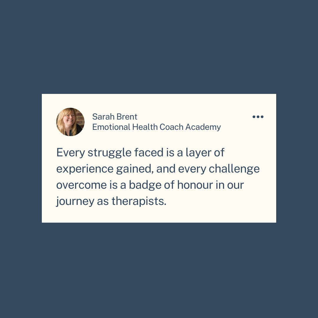 the_ehca's tweet photo. Every struggle faced is a layer of experience gained, and every challenge overcome is a badge of honour in our journey as therapists

🎖️ What's a challenge you've overcome recently? Share it in the comments! https://t.co/eHcrL8yGVm